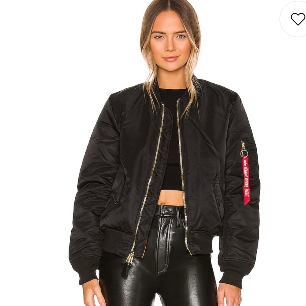 Black aeropostale bomber jacket - size small